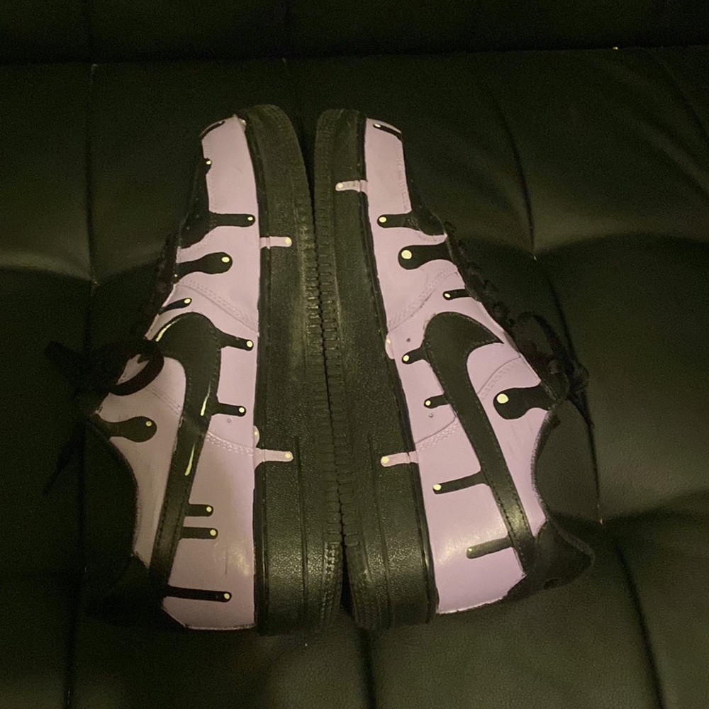 Custom Purple Drip Nike AF1 mens 10.5 - Picture 2 of 5